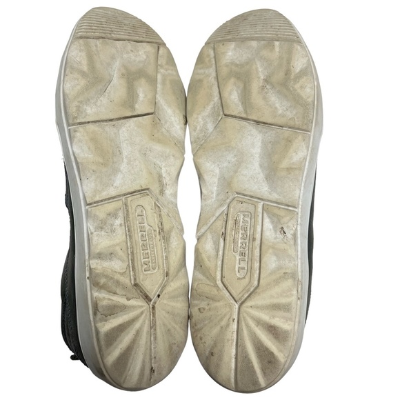 MERRELL TURBULENCE Smokey Gray Genuine Leather Loafers Slip On Casual Shoes sz 9 - Picture 15 of 16